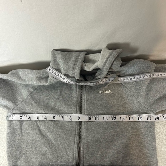 Reebok Heather Gray Zip-Up Hoodie w/ Front Pockets - S/P - Picture 10 of 11